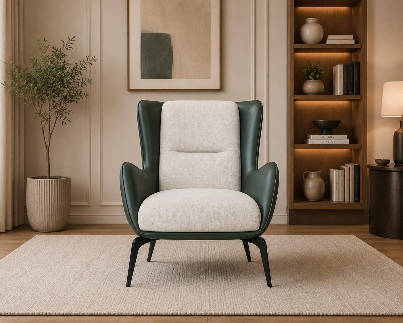 Tufted Wingback Chair